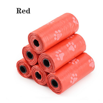 5 Roll With Claw Mark Pet Dog Collector Garbage Poop Bag Еднократна употреба Puppy Cat Pooper Bag Small Rolls Outdoor Clean Pets Supplie