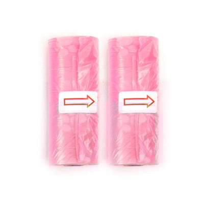 5-15 rullis lemmikloomakaka kotid Ühekordseks kasutamiseks mõeldud koerajäätmete koguja prügi kutsikas käpajälgedega kakaekott Väikesed rullid õues puhas