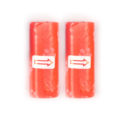 5-15 rullis lemmikloomakaka kotid Ühekordseks kasutamiseks mõeldud koerajäätmete koguja prügi kutsikas käpajälgedega kakaekott Väikesed rullid õues puhas