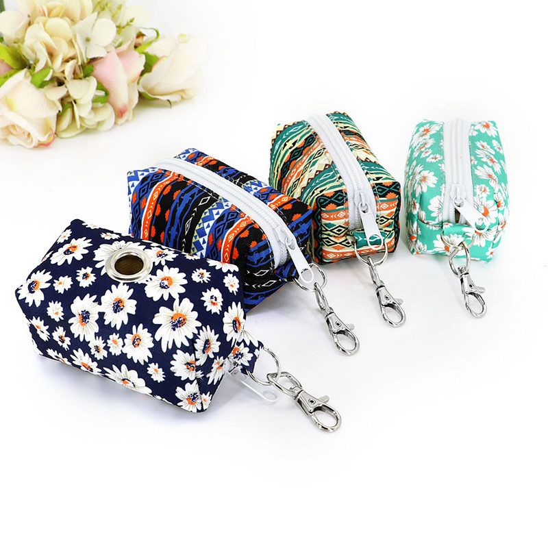 Nylon kutyakaki táska tartó Protable kutyák macska szemetes zacskó adagoló kültéri kisállat uzsonnás zacskók kutyáknak macskák háziállatok szemeteszsákok