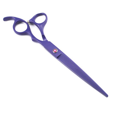 7 inch, roșu, vârf rotund, barbier, drept, japonez, din oțel, cu cap de tăiere, foarfece pentru stilist de păr