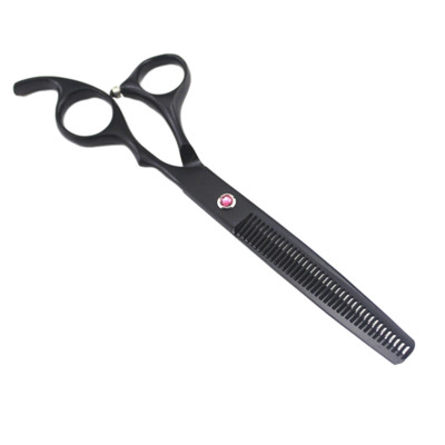 7 inch, roșu, vârf rotund, barbier, drept, japonez, din oțel, cu cap de tăiere, foarfece pentru stilist de păr