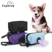 Kisállat szemétzsák adagoló Kutya kaki táska cipzáras hordozható kutyakaki táska tartóval horoggal pórázhoz, sétáláshoz, kutyával való futáshoz