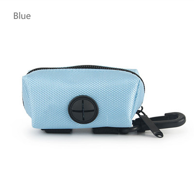 Kisállat szemétzsák adagoló Kutya kaki táska cipzáras hordozható kutyakaki táska tartóval horoggal pórázhoz, sétáláshoz, kutyával való futáshoz