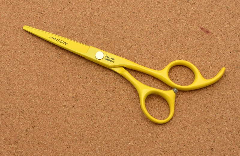 5,5 tolli brändi Jasoni tehase hind juuksuri käärid JP 440C kollased juuksurid lõikamiskäärid harvenduskäärid juuksekäärid