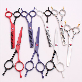 5,5 инча 440C Япония Професионални ножици за човешка коса Фризьорски ножици Изтъняващи ножици Инструмент за оформяне на коса