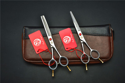 5,5 hüvelykes 440C Japán Professzionális emberi hajolló fodrászat vágóolló vékonyító olló hajformázó eszköz