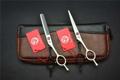 5,5 hüvelykes 440C Japán Professzionális emberi hajolló fodrászat vágóolló vékonyító olló hajformázó eszköz