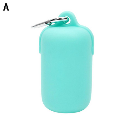 Suport pentru dozator de pungi pentru caca de câine cu carabinier. Călătorie din silicon Produse de alegere prietenoase pentru animale de companie Dozator de pungi pentru deșeuri ecologice.