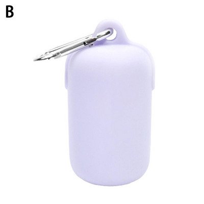 Suport pentru dozator de pungi pentru caca de câine cu carabinier. Călătorie din silicon Produse de alegere prietenoase pentru animale de companie Dozator de pungi pentru deșeuri ecologice.