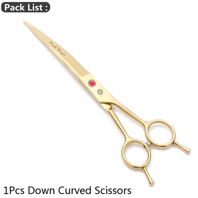 Zakrivljene škare za kućne ljubimce Purple Dragon 8" 22,5 cm JP Škare za šišanje pasa od nehrđajućeg čelika Zakrivljene škare za životinje gore i dolje 4003# Škare za kućne ljubimce