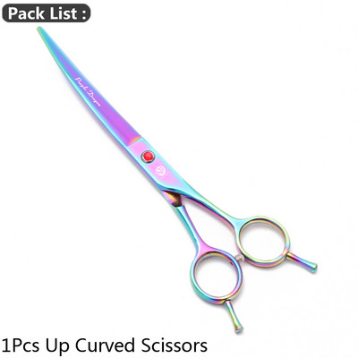 Zakrivljene škare za kućne ljubimce Purple Dragon 8" 22,5 cm JP Škare za šišanje pasa od nehrđajućeg čelika Zakrivljene škare za životinje gore i dolje 4003# Škare za kućne ljubimce