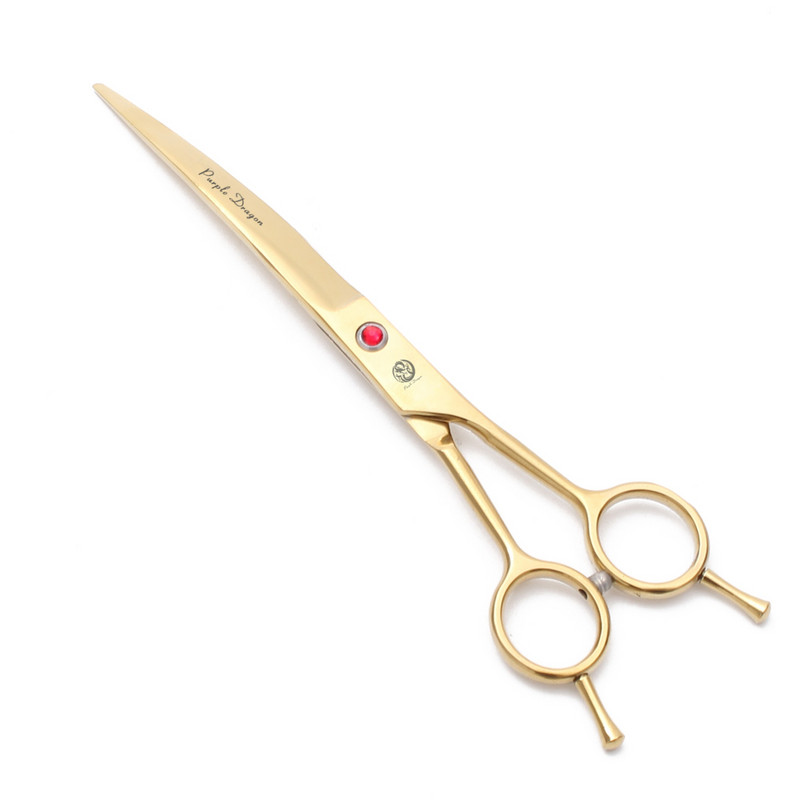 Zakrivljene škare za kućne ljubimce Purple Dragon 8" 22,5 cm JP Škare za šišanje pasa od nehrđajućeg čelika Zakrivljene škare za životinje gore i dolje 4003# Škare za kućne ljubimce