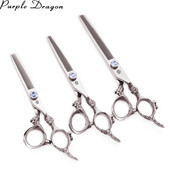 Juuksuri käärid Professionaalsed Purple Dragon 5,5" 6" 7" Jaapani 440C 9108# Juuksekäärid Harvenduskäärid Juuksuri käärid