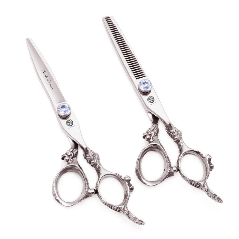 Juuksuri käärid Professionaalsed Purple Dragon 5,5" 6" 7" Jaapani 440C 9108# Juuksekäärid Harvenduskäärid Juuksuri käärid