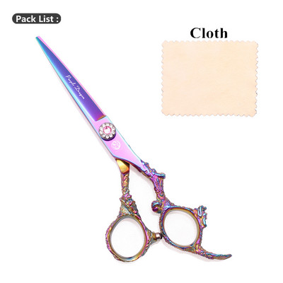 Foarfece pentru tuns păr Purple Dragon 5,5" japonez 440C 9005# Foarfece pentru tăiere profesională Foarfece pentru subțierea frizerului Dragon