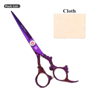 Foarfece pentru tuns păr Purple Dragon 5,5" japonez 440C 9005# Foarfece pentru tăiere profesională Foarfece pentru subțierea frizerului Dragon