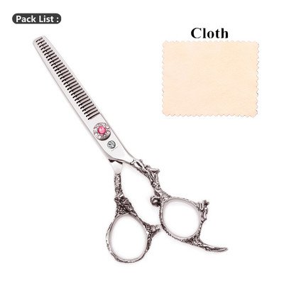 Foarfece pentru tuns păr Purple Dragon 5,5" japonez 440C 9005# Foarfece pentru tăiere profesională Foarfece pentru subțierea frizerului Dragon