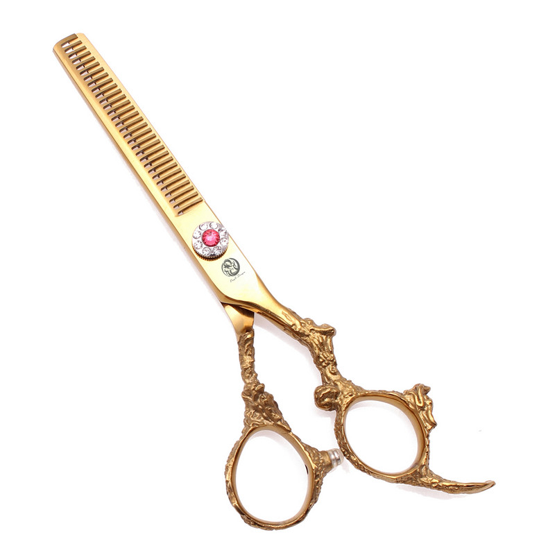 Foarfece pentru tuns păr Purple Dragon 5,5" japonez 440C 9005# Foarfece pentru tăiere profesională Foarfece pentru subțierea frizerului Dragon
