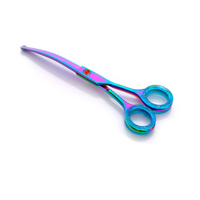 naminių gyvūnėlių žirklės šunų kirpimo žirklės pjaustytos apvalios galvutės Saugios ir saugios gyvūnų priežiūros žirklės katėms lenktos gyvūnų priežiūros žirklės 5,5 6,5 colio