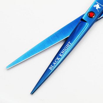 BLACK KNIGHT Професионални фризьорски ножици 7-инчови фризьорски ножици Ножици за домашни любимци Син стил С гребен