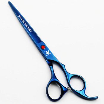 BLACK KNIGHT Професионални фризьорски ножици 7-инчови фризьорски ножици Ножици за домашни любимци Син стил С гребен