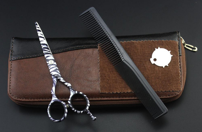 5,5" zebras japoniškas plaukų kirpimo žirklės kirpimo plaukų žirklės kirpyklos žirklės keraminis 440C profesionalus kirpėjas skustuvo krašto kirpimas