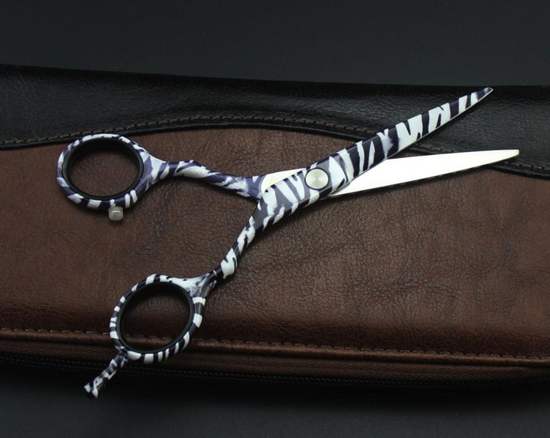 5,5" zebras japoniškas plaukų kirpimo žirklės kirpimo plaukų žirklės kirpyklos žirklės keraminis 440C profesionalus kirpėjas skustuvo krašto kirpimas