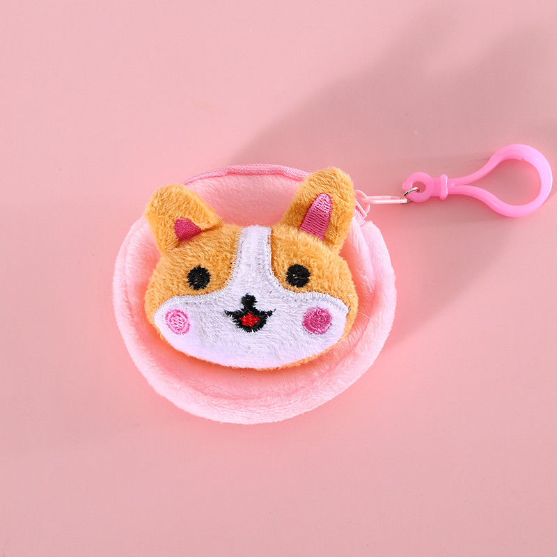 Pseće vrećice za skupljanje kakice na otvorenom Plišani korgi psi iz crtića Slatki dozator smeća Vreća za pohranu s privjeskom za ključeve Sredstva za čišćenje