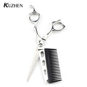 Professionaalsed 2-ühes juuksekäärid koos kammiga juukselõikusega juuksuri juukselõikuskäärid juuksuri käärid