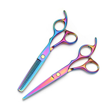 Professional Japan 440c Steel 6 ιντσών Rainbow Cut ψαλίδια μαλλιών Ψαλίδια κοπής Thinning Barber Scissor Ψαλίδι κομμωτηρίου