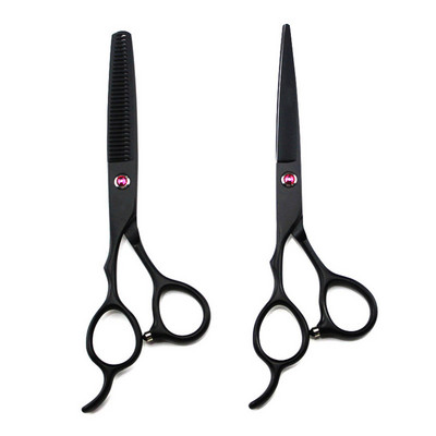 Професионална JP 440c 5.5 6 `` лява ножица Черна ножица за коса изтъняване фризьорски ножици фризьорски ножици
