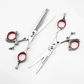 Profesionalni set frizerskih škara od 6 inča za rezanje ili stanjivanje brijačkih škara visokokvalitetne osobnosti crno-bijeli stilovi