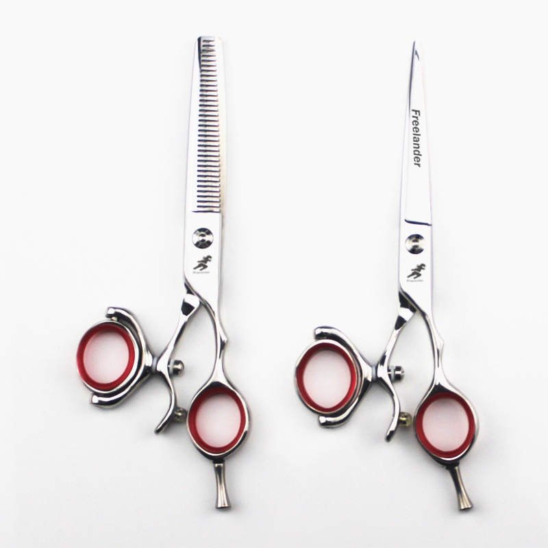 Profesionalni set frizerskih škara od 6 inča za rezanje ili stanjivanje brijačkih škara visokokvalitetne osobnosti crno-bijeli stilovi