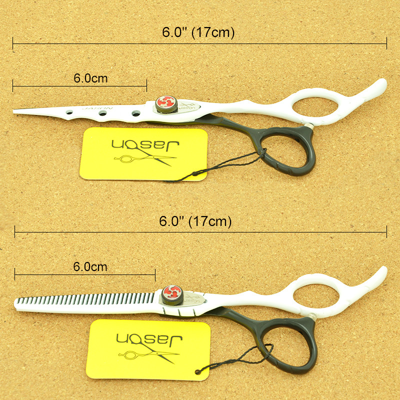 Jasoni 6-tolline professionaalne juukselõikamise kääride komplekt juuksuri käärid juuksurisalongi käärid juuksuri kujundamise tööriist A0022D