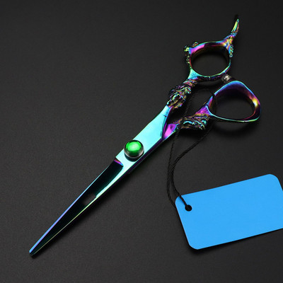 professzionális Japan 440c acél 6 hüvelykes zöld sárkány hajvágó olló fodrász vékonyító fodrász olló Fodrász olló