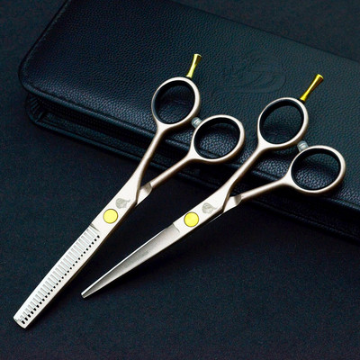 5,5" Rose Gold Salon Haicut Scissors Barber Cutting Scissors Professional Hairdressing Scissors Thinning Teeth Shears Kit Japan