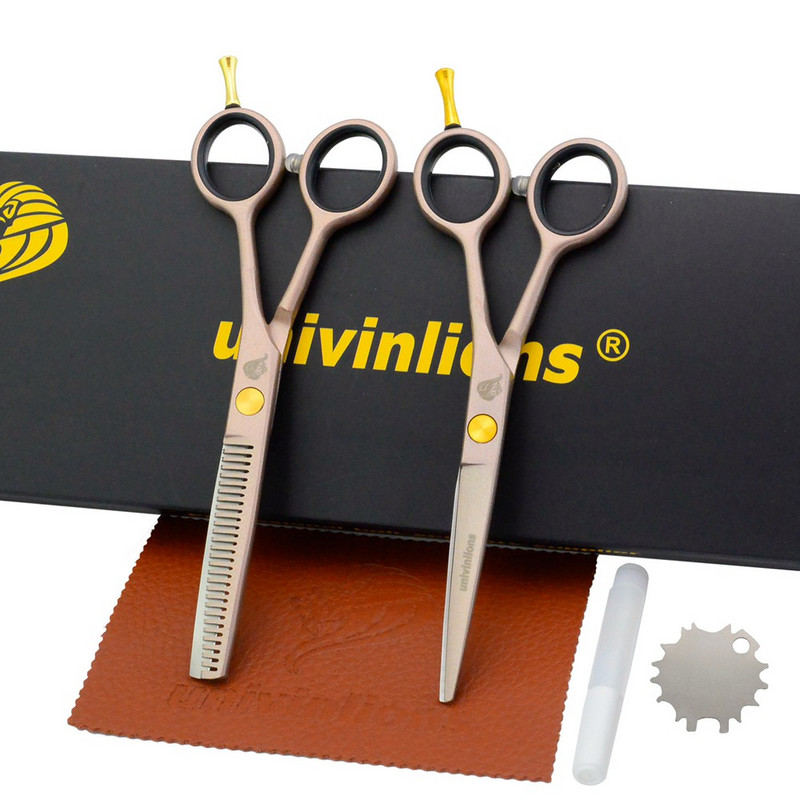 5,5" Rose Gold Salon Škare za šišanje Brijačke škare za šišanje Profesionalne frizerske škare Komplet škara za stanjivanje zuba Japan