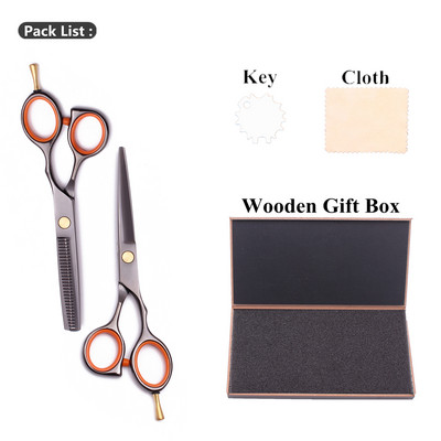 Frizerske škare Profesionalni 5,5" prilagođeni logotip Japan Škare za šišanje / Škare za stanjivanje Škare Oslonac za prste 1014