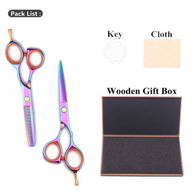 Frizerske škare Profesionalni 5,5" prilagođeni logotip Japan Škare za šišanje / Škare za stanjivanje Škare Oslonac za prste 1014