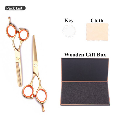 Frizerske škare Profesionalni 5,5" prilagođeni logotip Japan Škare za šišanje / Škare za stanjivanje Škare Oslonac za prste 1014