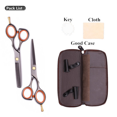 Frizerske škare Profesionalni 5,5" prilagođeni logotip Japan Škare za šišanje / Škare za stanjivanje Škare Oslonac za prste 1014