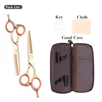 Frizerske škare Profesionalni 5,5" prilagođeni logotip Japan Škare za šišanje / Škare za stanjivanje Škare Oslonac za prste 1014