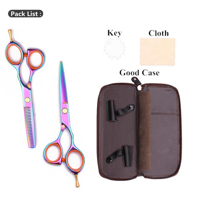 Frizerske škare Profesionalni 5,5" prilagođeni logotip Japan Škare za šišanje / Škare za stanjivanje Škare Oslonac za prste 1014