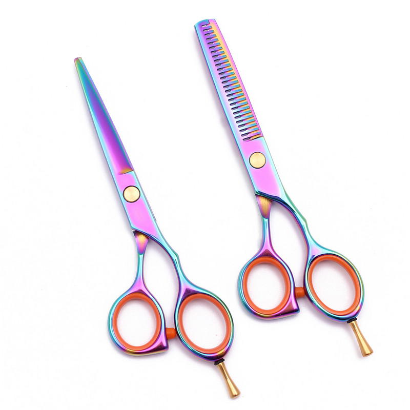 Frizerske škare Profesionalni 5,5" prilagođeni logotip Japan Škare za šišanje / Škare za stanjivanje Škare Oslonac za prste 1014