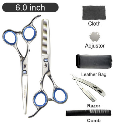 30% allahindlus Vasaku käe juuksekääride komplekt Tööriist Jaapani terasest tasaseks lõigatud hambakäärid õhuke lõikekomplekt Salongi juuksuri lõikuri käärid trimmer