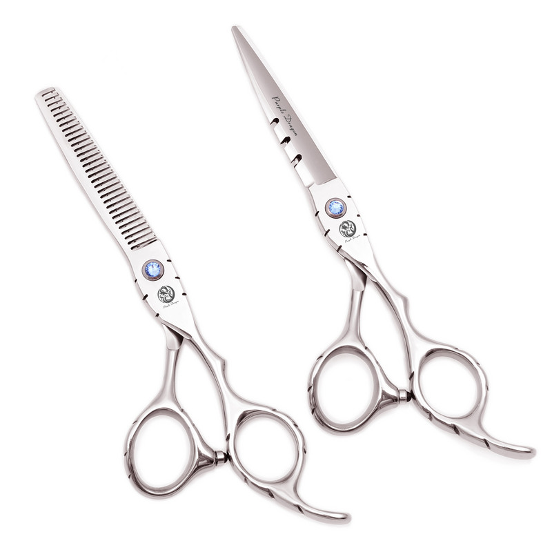 5,5 6 inča Par profesionalnih frizerskih škara za brijačnicu Škare za šišanje Set za šišanje Crna Y1220