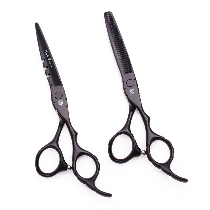 5,5 6 inča Par profesionalnih frizerskih škara za brijačnicu Škare za šišanje Set za šišanje Crna Y1220