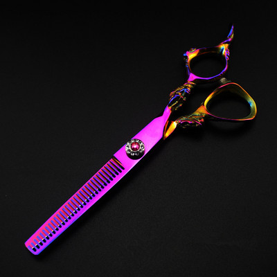 profesionalne Japan 440c 6'' rainbow dragon cut škare za kosu šišanje stanjivanje brijač škare za šišanje Frizerske škare