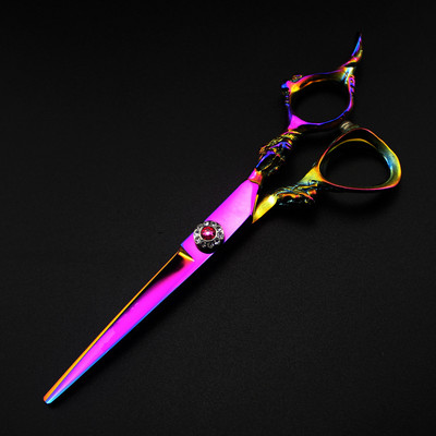 profesionalne Japan 440c 6'' rainbow dragon cut škare za kosu šišanje stanjivanje brijač škare za šišanje Frizerske škare